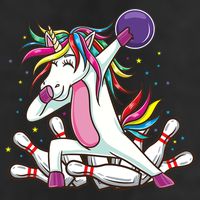 Dabbing Bowling Unicorn for Bowling Team Birthday Golf Towel