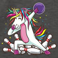 Dabbing Bowling Unicorn for Bowling Team Birthday Vector Backpack