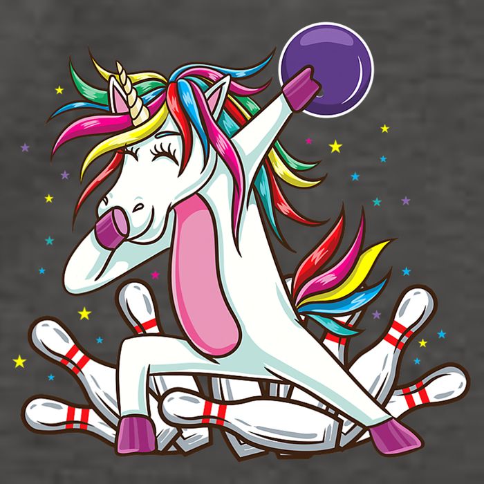 Dabbing Bowling Unicorn for Bowling Team Birthday Vector Backpack