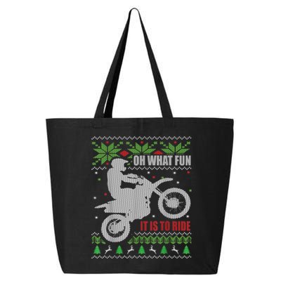 Dirt Bike Ugly Christmas Motocross What Fun It Is To Ride 25L Jumbo Tote