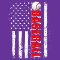 Distressed Baseball USA American Flag T-Shirt