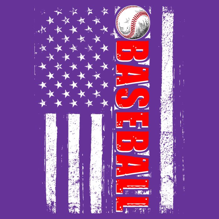 Distressed Baseball USA American Flag T-Shirt