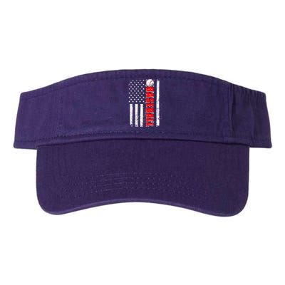 Distressed Baseball USA American Flag Visor