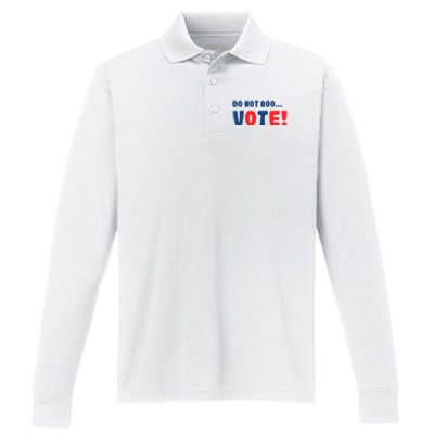 DonT Boo Vote Performance Long Sleeve Polo