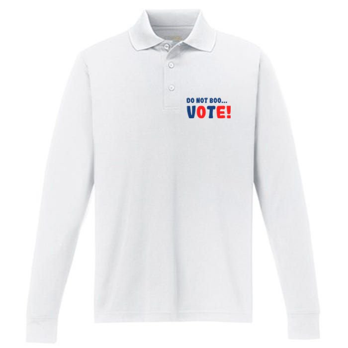 DonT Boo Vote Performance Long Sleeve Polo