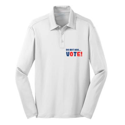 DonT Boo Vote Silk Touch Performance Long Sleeve Polo