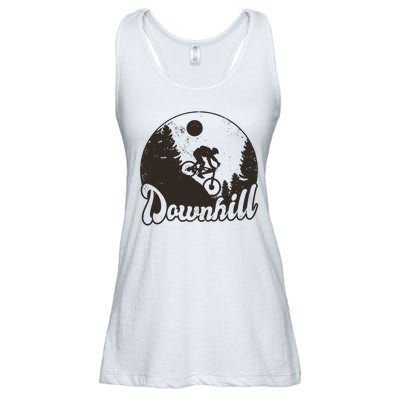 Downhill Biking Vintage Ladies Essential Flowy Tank