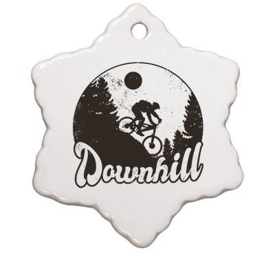 Downhill Biking Vintage Ceramic Star Ornament