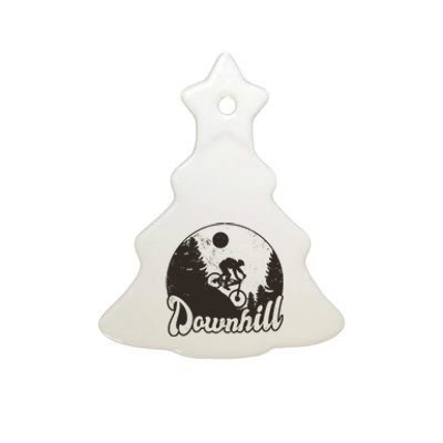 Downhill Biking Vintage Ceramic Tree Ornament