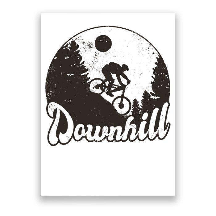 Downhill Biking Vintage Poster