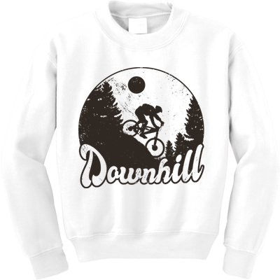 Downhill Biking Vintage Kids Sweatshirt