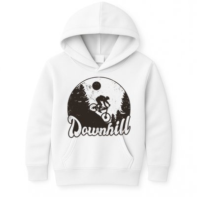 Downhill Biking Vintage Kids Hoodie