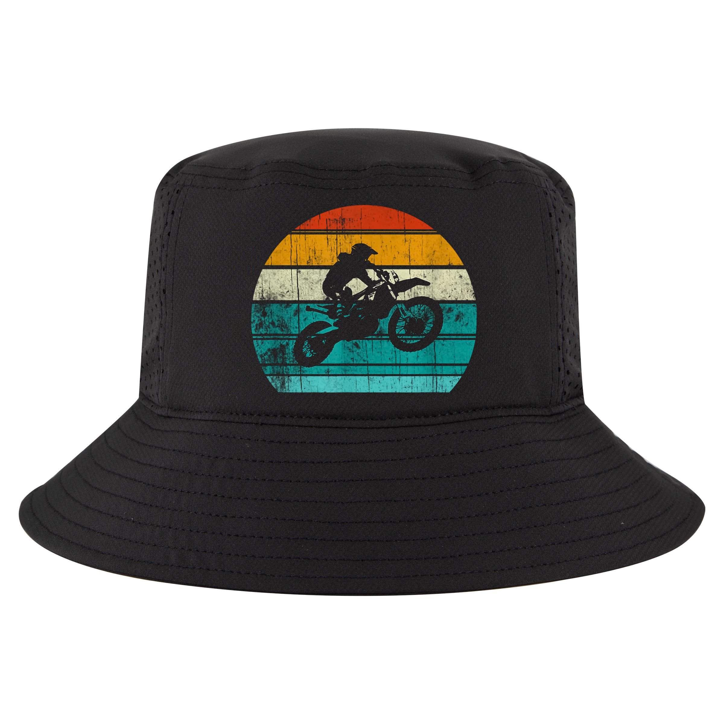 Dirt Bikes Vintage Gift Motocross Motorcycle Retro Cool Comfort Performance Bucket Hat