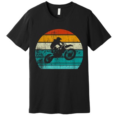 Dirt Bikes Vintage Gift Motocross Motorcycle Retro Premium T-Shirt