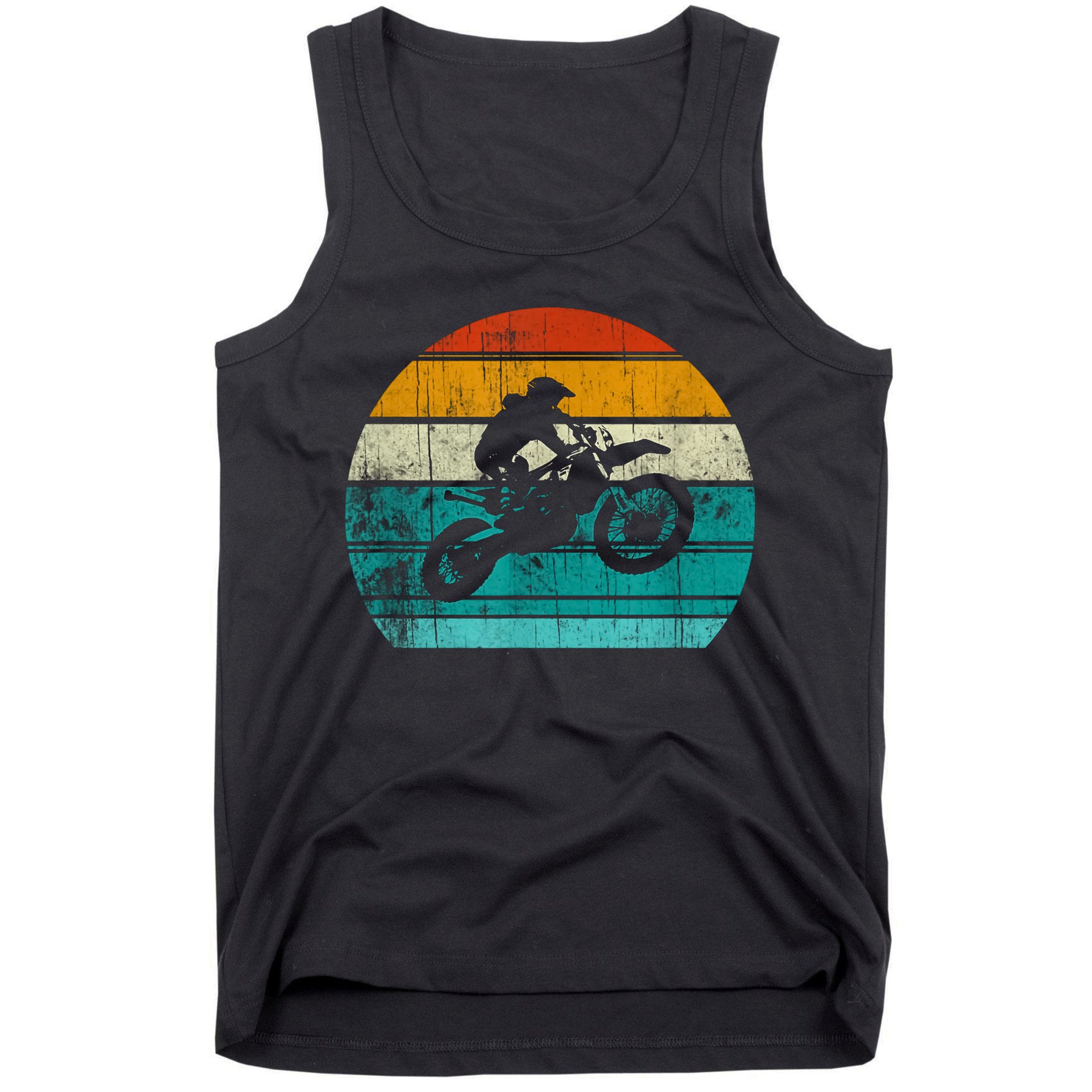 Dirt Bikes Vintage Gift Motocross Motorcycle Retro Tank Top