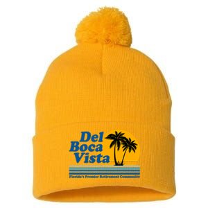 Del Boca Vista Pom Pom 12in Knit Beanie