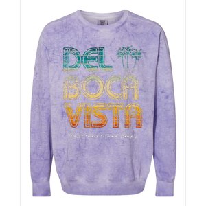 Del Boca Vista Retirement Community Funny Colorblast Crewneck Sweatshirt