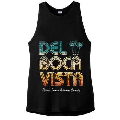 Del Boca Vista Retirement Community Funny Ladies PosiCharge Tri-Blend Wicking Tank