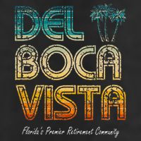 Del Boca Vista Retirement Community Funny 7 Panel Mesh Trucker Snapback Hat