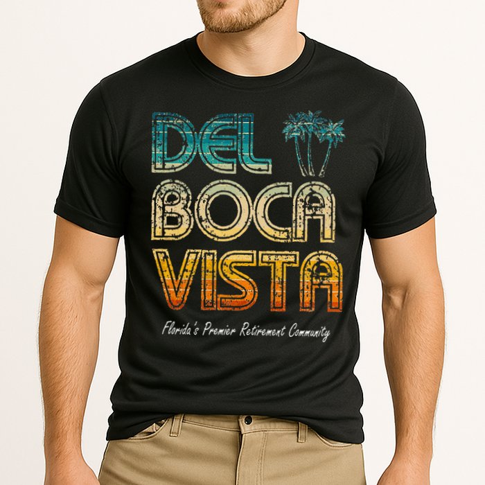 Del Boca Vista Retirement Community Funny Cooling Performance Crew T-Shirt