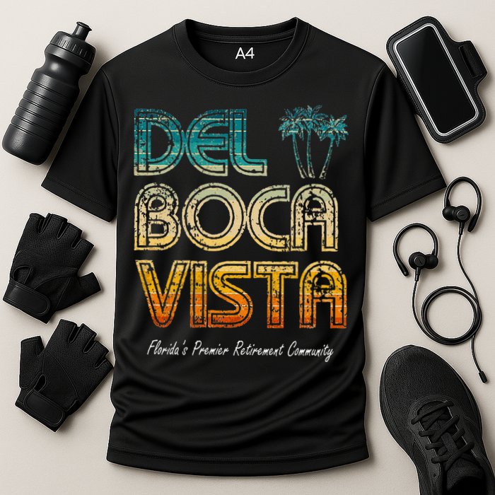 Del Boca Vista Retirement Community Funny Cooling Performance Crew T-Shirt