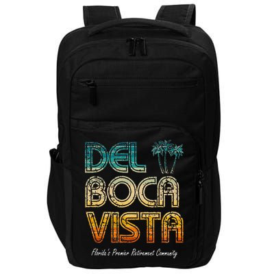 Del Boca Vista Retirement Community Funny Impact Tech Backpack