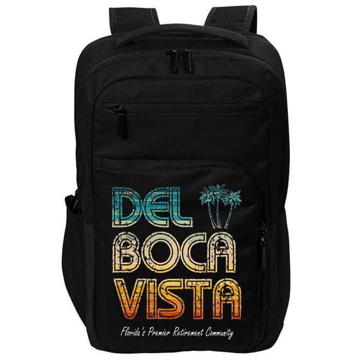 Del Boca Vista Retirement Community Funny Impact Tech Backpack