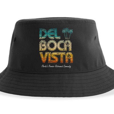 Del Boca Vista Retirement Community Funny Sustainable Bucket Hat