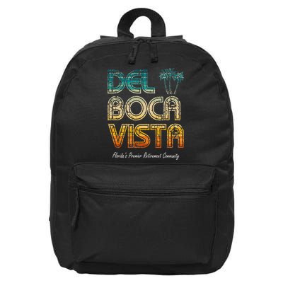 Del Boca Vista Retirement Community Funny 16 in Basic Backpack