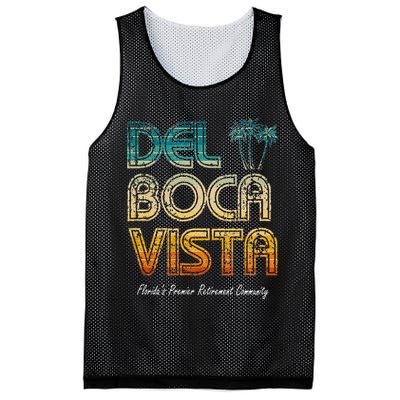 Del Boca Vista Retirement Community Funny Mesh Reversible Basketball Jersey Tank