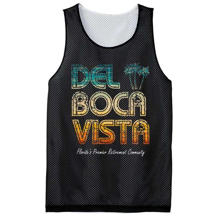 Del Boca Vista Retirement Community Funny Mesh Reversible Basketball Jersey Tank