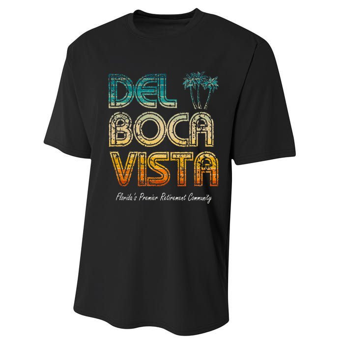 Del Boca Vista Retirement Community Funny Performance Sprint T-Shirt