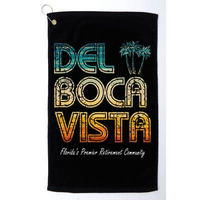 Del Boca Vista Retirement Community Funny Golf Towel