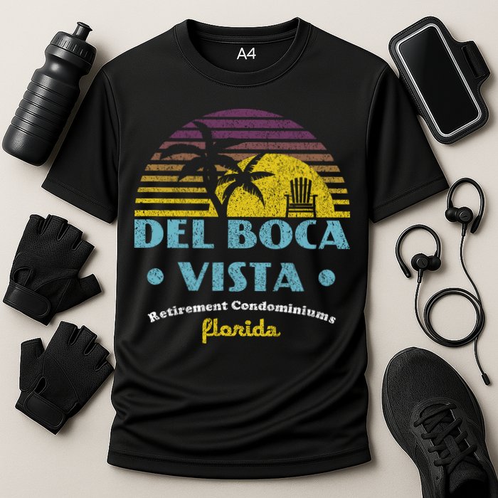 Del Boca Vista Retirement Community Funny Novelty Design Cooling Performance Crew T-Shirt