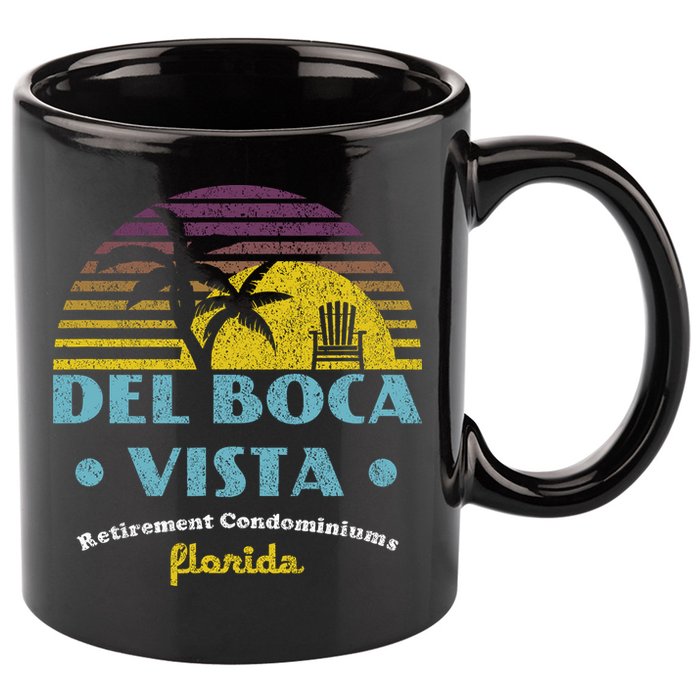 Del Boca Vista Retirement Community Funny Novelty Design 11oz C Handle Ceramic Mug