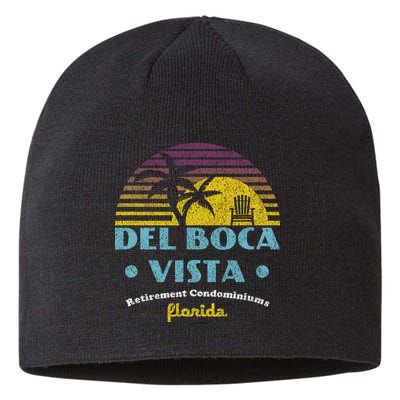 Del Boca Vista Retirement Community Funny Novelty Design Sustainable Beanie