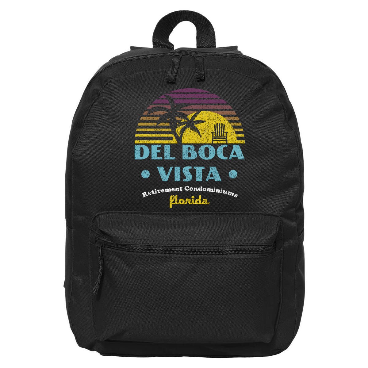 Del Boca Vista Retirement Community Funny Novelty Design 16 in Basic Backpack