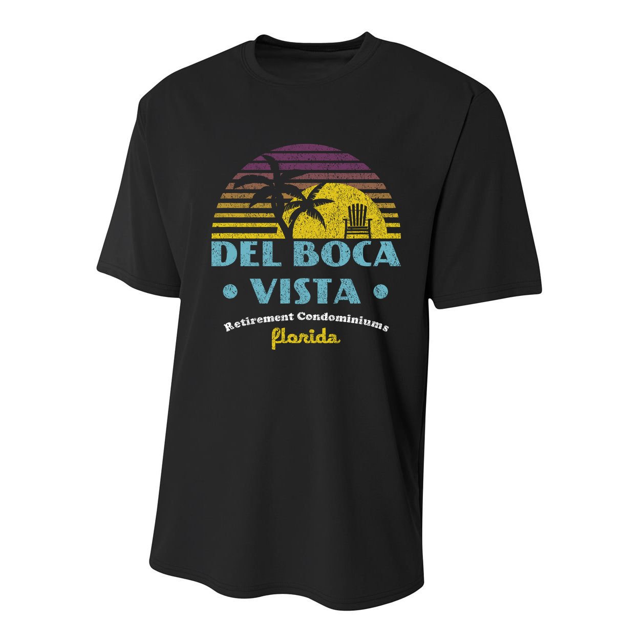 Del Boca Vista Retirement Community Funny Novelty Design Youth Performance Sprint T-Shirt