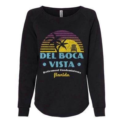 Del Boca Vista Retirement Community Funny Novelty Design Womens California Wash Sweatshirt