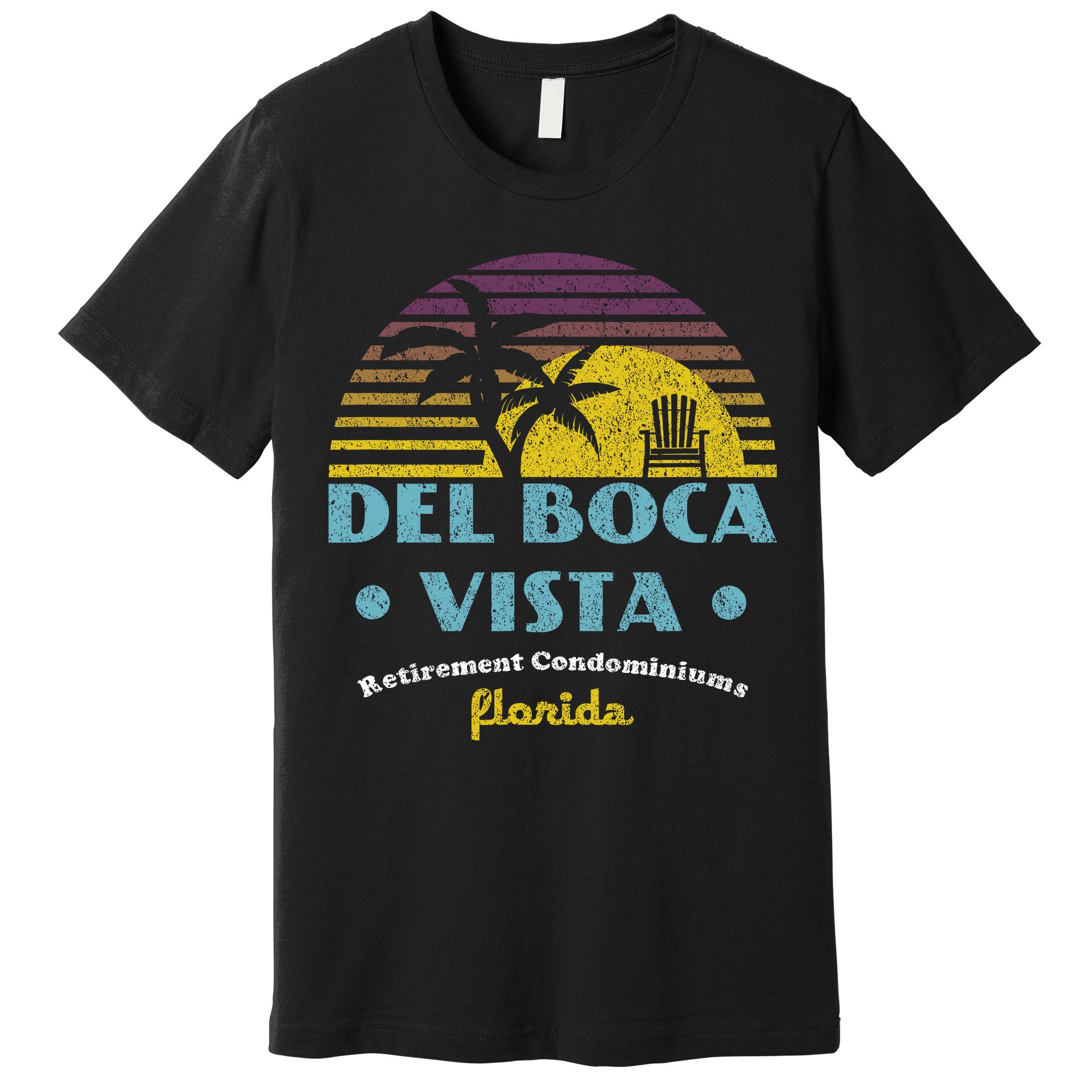 Del Boca Vista Retirement Community Funny Novelty Design Premium T-Shirt