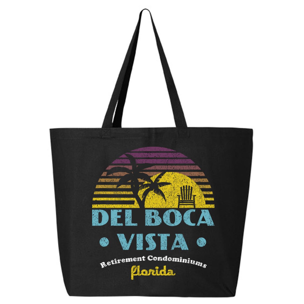 Del Boca Vista Retirement Community Funny Novelty Design 25L Jumbo Tote