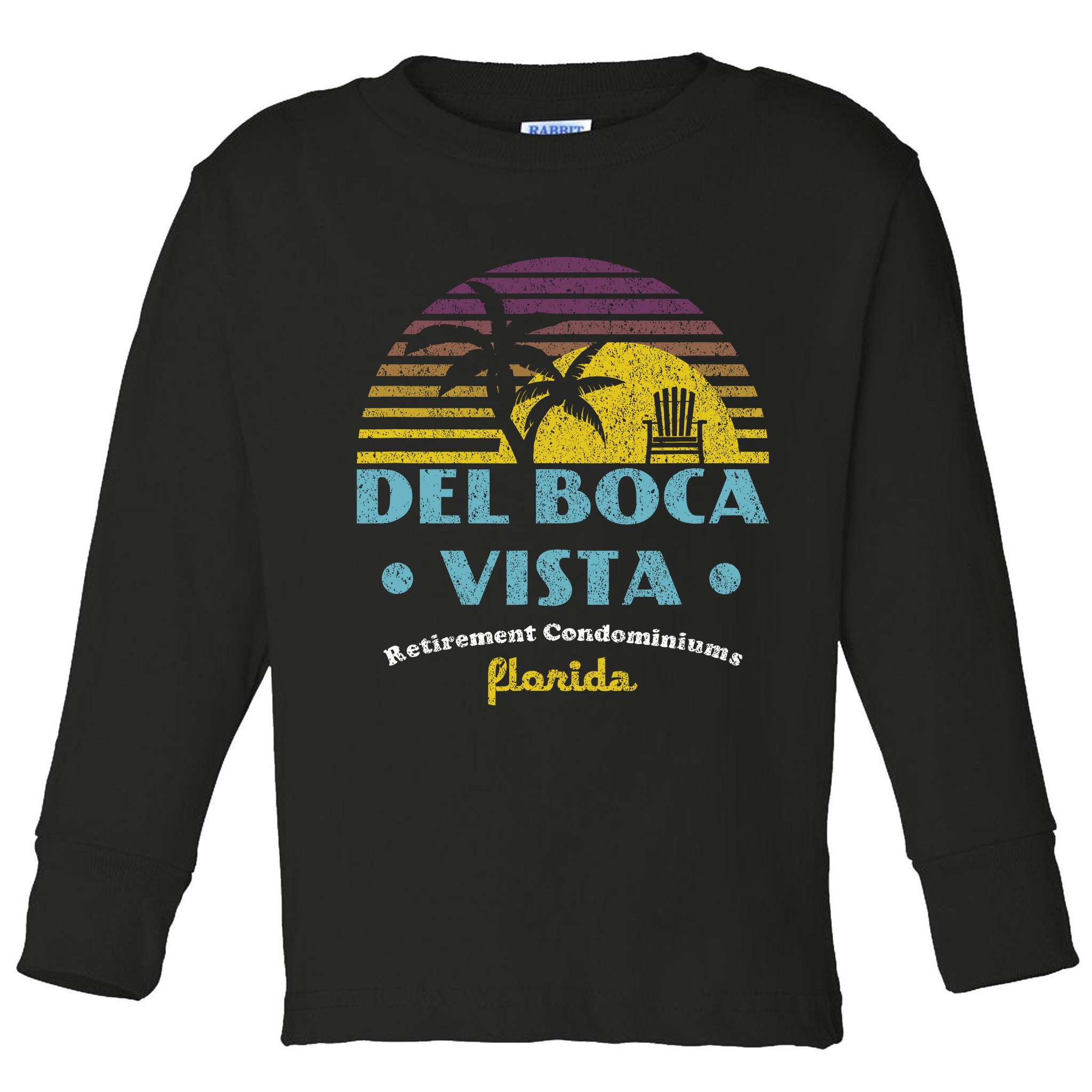 Del Boca Vista Retirement Community Funny Novelty Design Toddler Long Sleeve Shirt