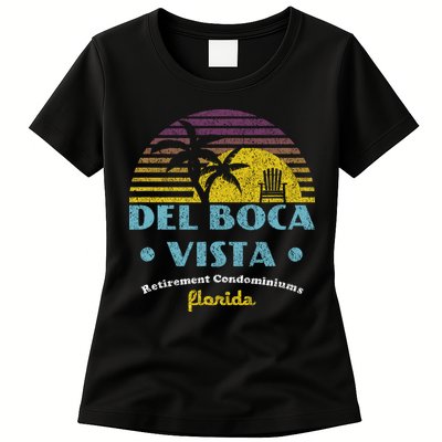 Del Boca Vista Retirement Community Funny Novelty Design Womens T-Shirt