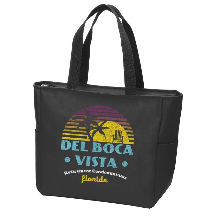 Del Boca Vista Retirement Community Funny Novelty Design Zip Tote Bag