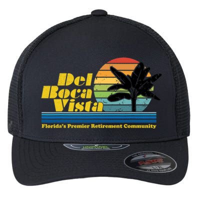 Del Boca Vista Retirement Community Funny Novelty Design Flexfit Unipanel Trucker Cap