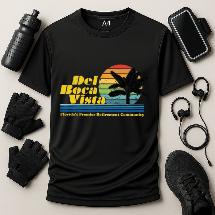 Del Boca Vista Retiret Community Funny Novelty Design Cooling Performance Crew T-Shirt