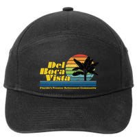 Del Boca Vista Retiret Community Funny Novelty Design 7-Panel Snapback Hat