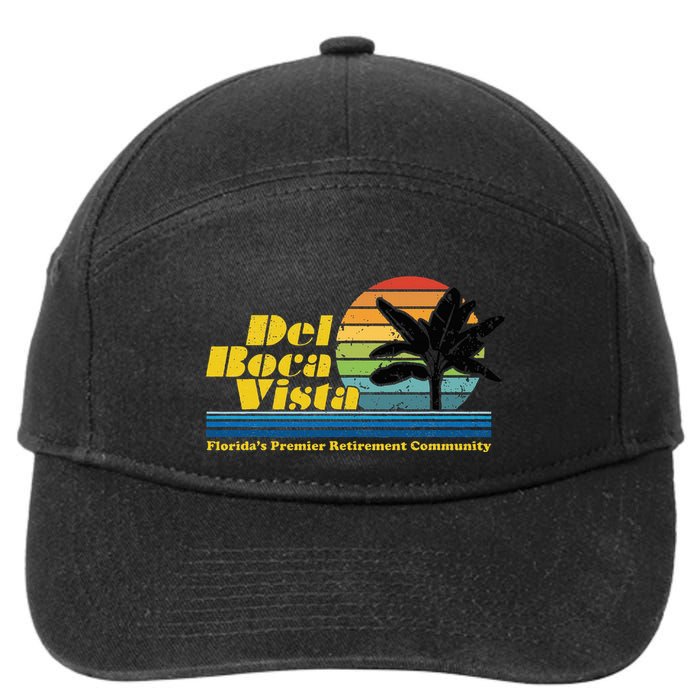 Del Boca Vista Retiret Community Funny Novelty Design 7-Panel Snapback Hat