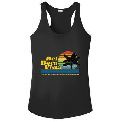Del Boca Vista Retiret Community Funny Novelty Design Ladies PosiCharge Competitor Racerback Tank