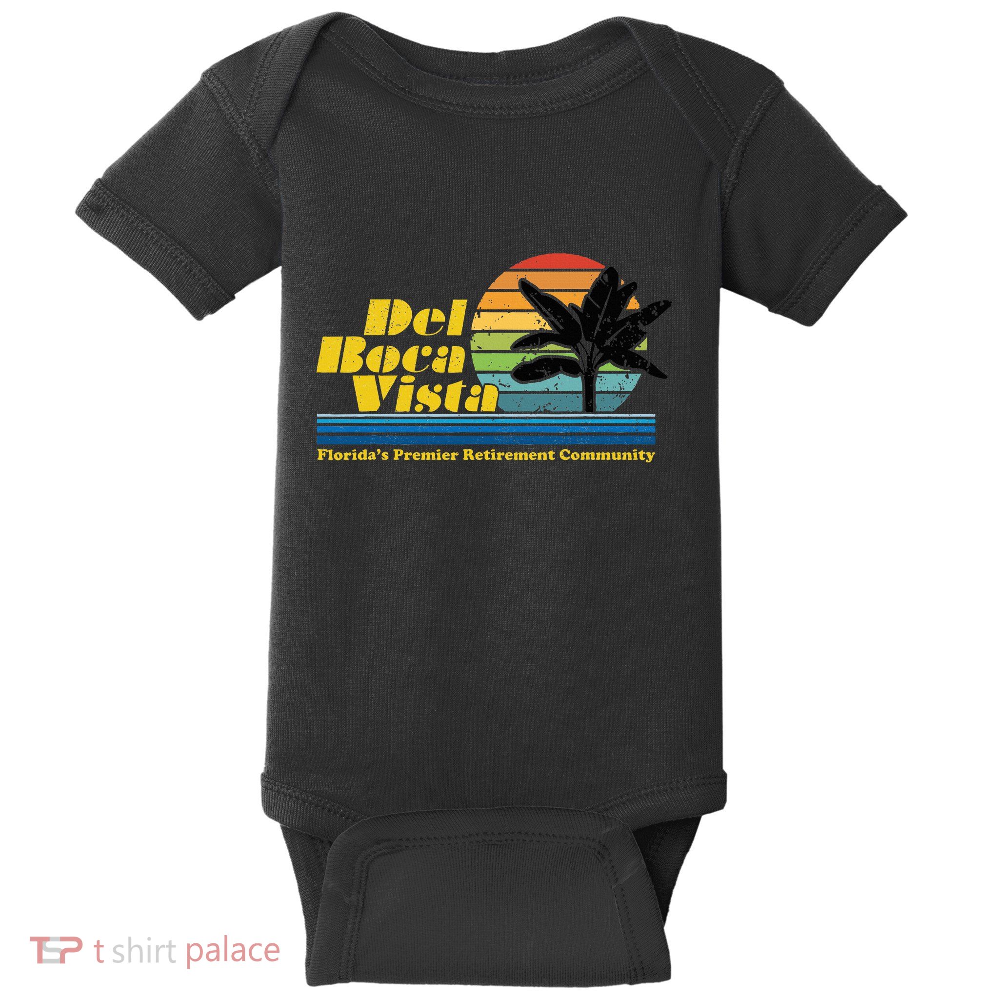 Del Boca Vista Retiret Community Funny Novelty Design Baby Bodysuit